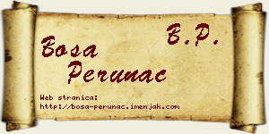 Bosa Perunac vizit kartica